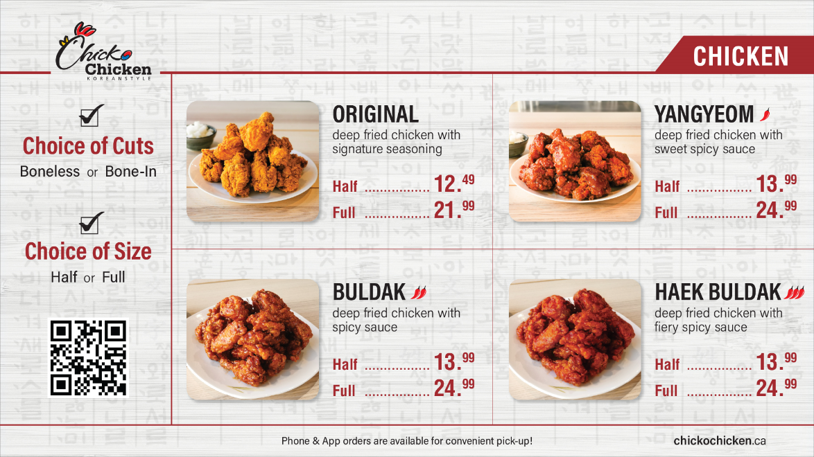 chicko chicken menu